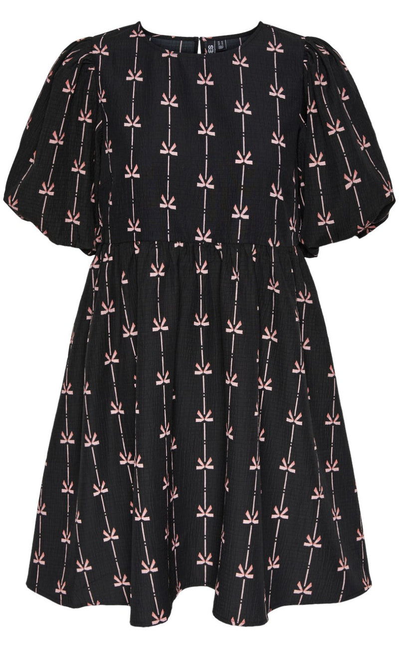PIECES Kjole - Bow - Black Bows