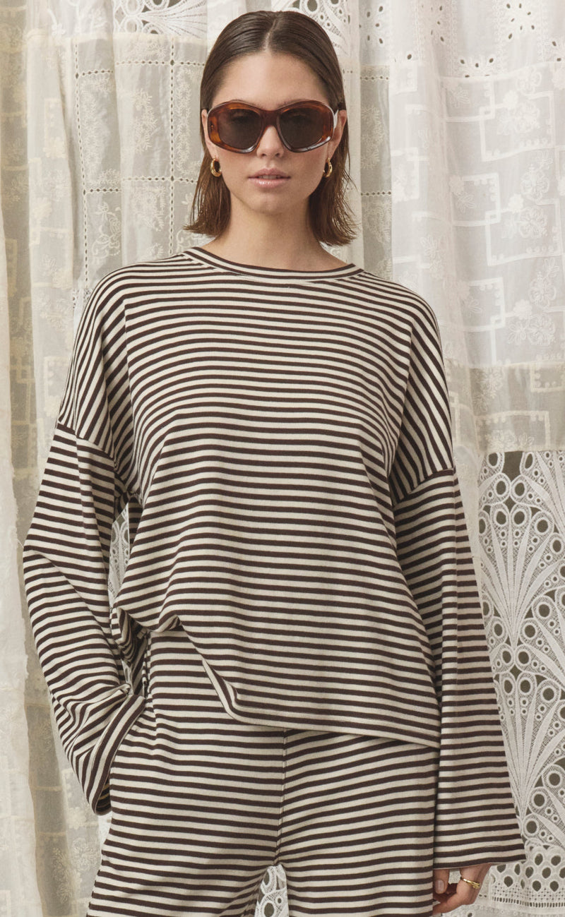 Love & Divine Bluse - Love1505 - Cream/Brown