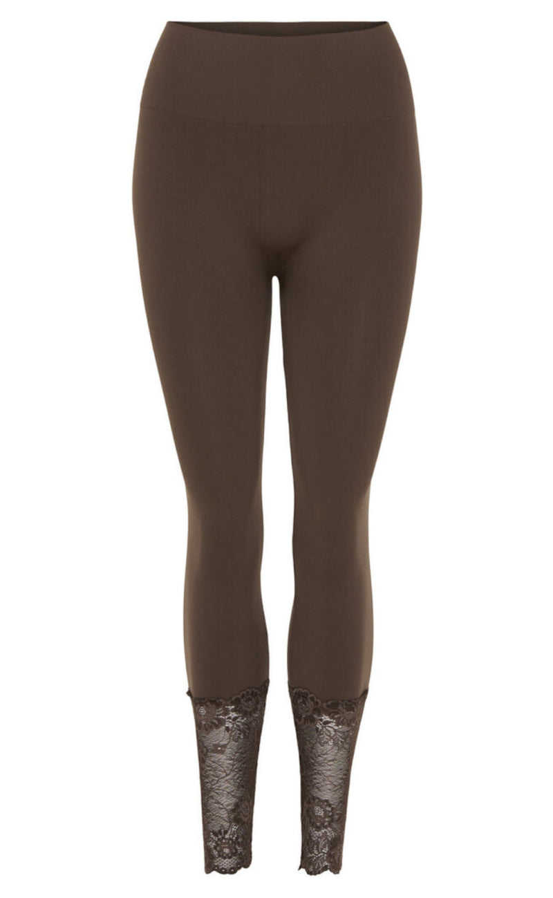Tim & Simonsen Leggings - Martha Lace One plus - Caffe