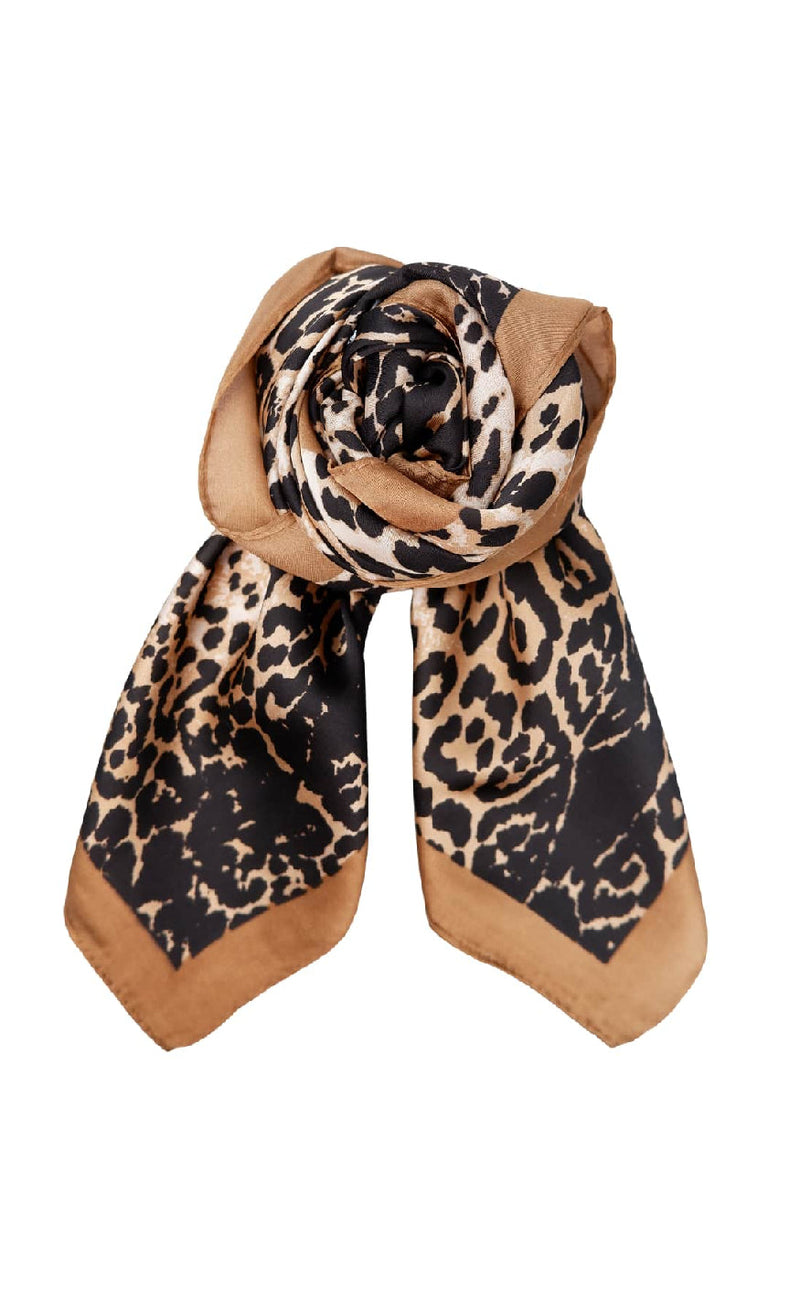 Black Colour Skjerf - Rani Leo Mini - Camel