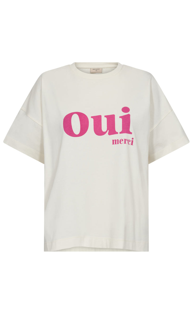 Freequent T-shirt - Carol - Tofu w. Raspberry Rose
