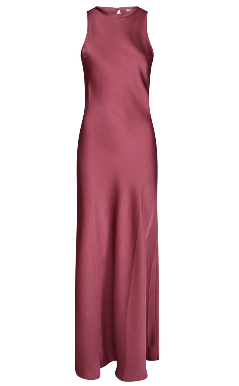 Neo Noir Kjole - Celinie Heavy Sateen - Cherry Pink