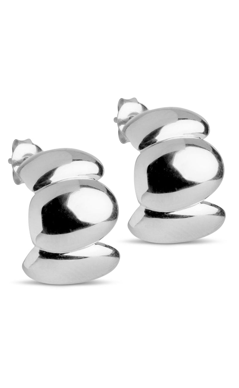 ENAMEL Copenhagen Øreringer - Melia Chunky - Silver Colour
