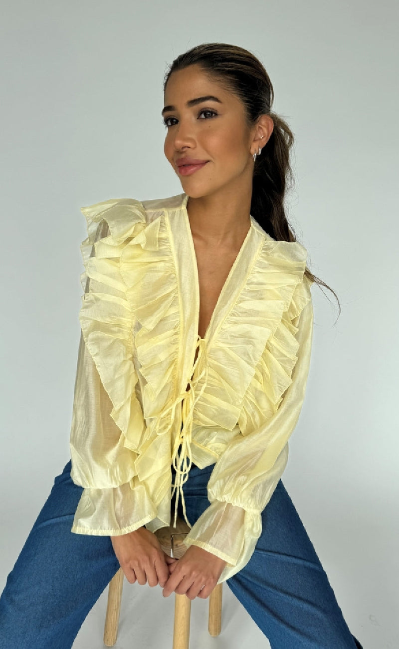Continue Skjorte - Citta - Light Yellow