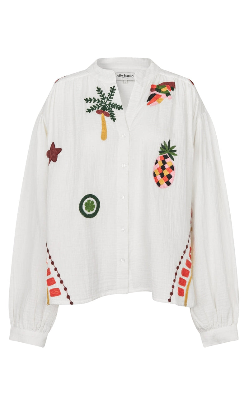 Lollys Laundry Skjorte - Scottie LS - Creme