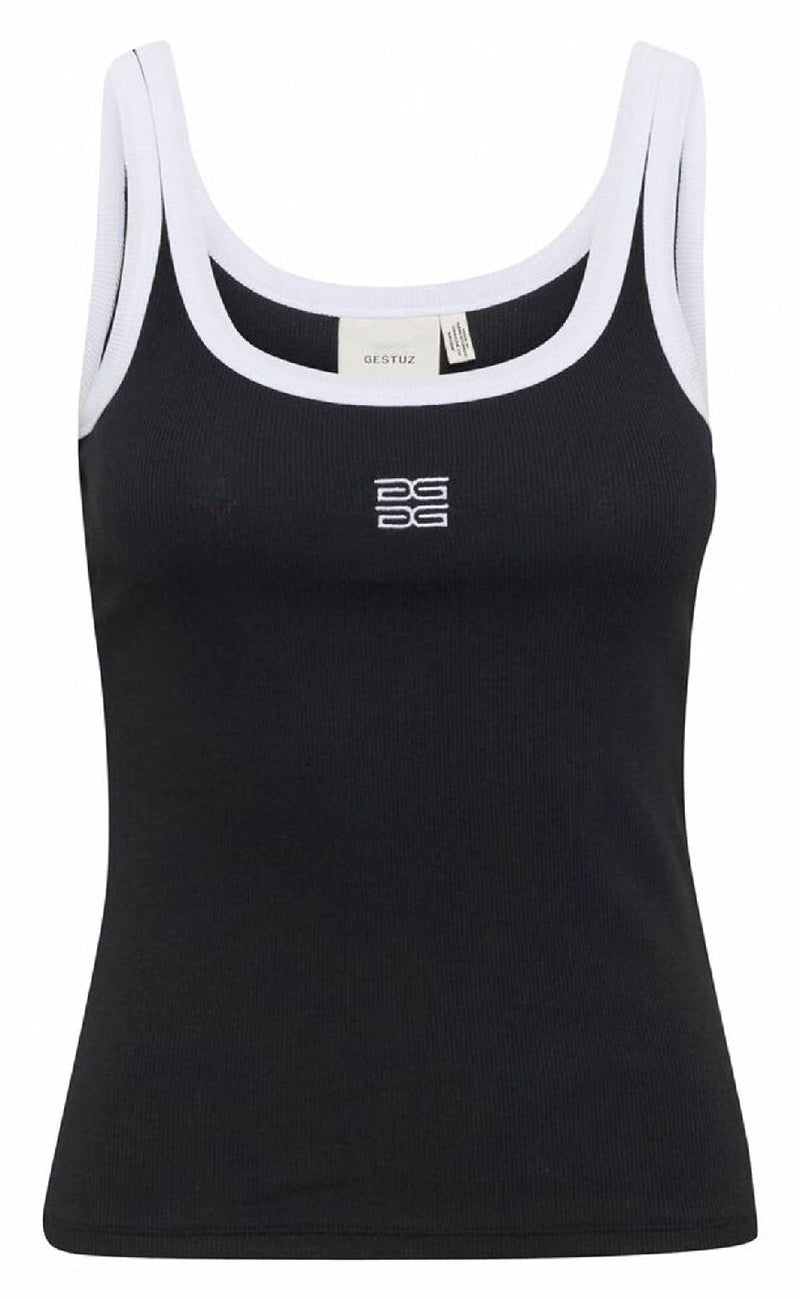 Gestuz Topp - Drew Contrast - Black