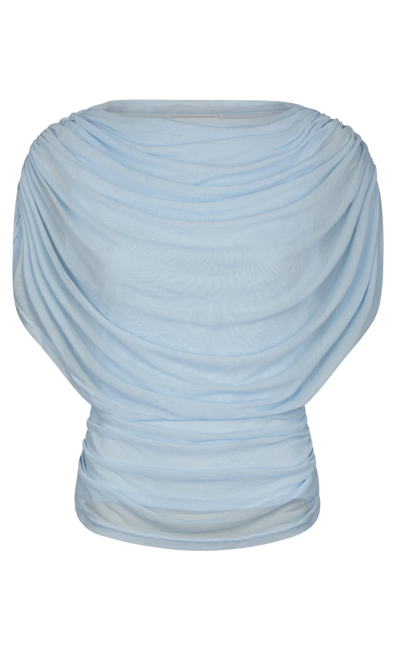 Neo Noir Topp - Cottuna Drapy - Light Blue