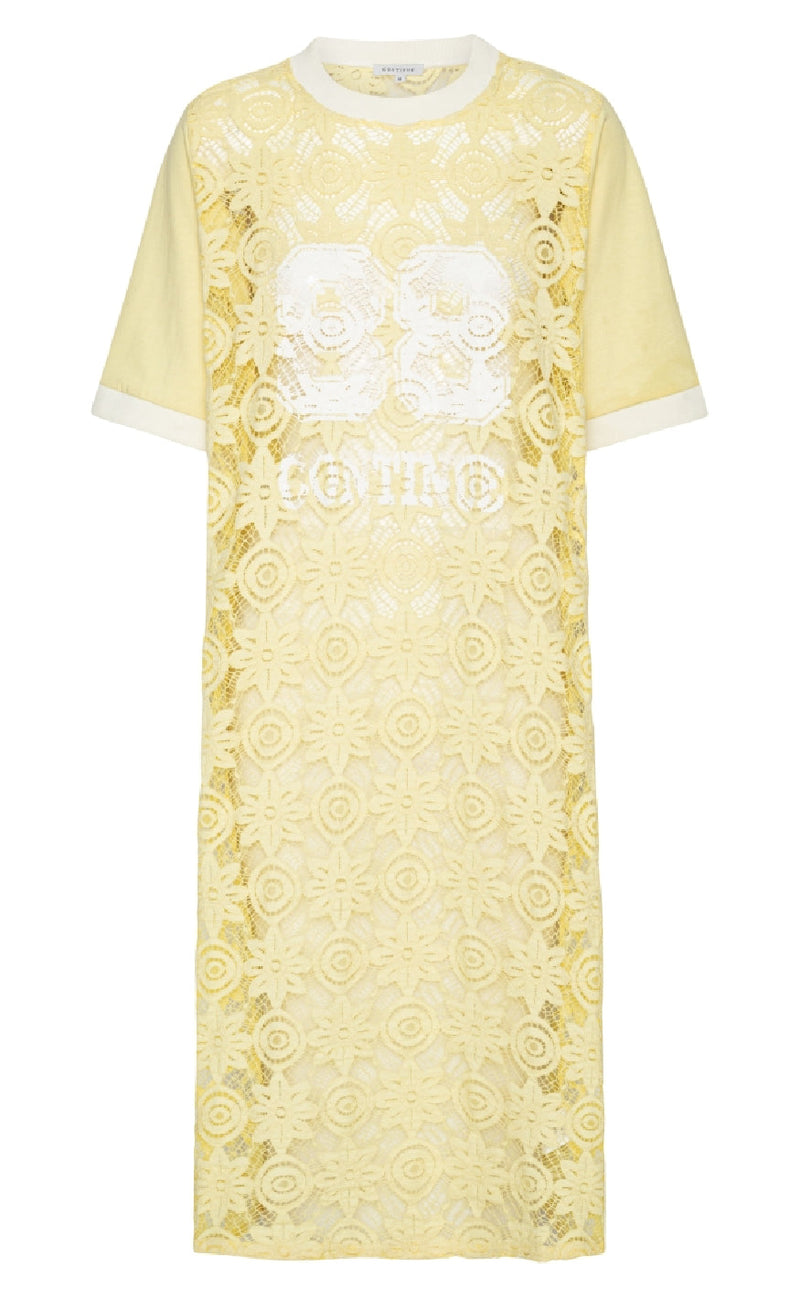 Continue Kjole - Conni Lace - Light Yellow