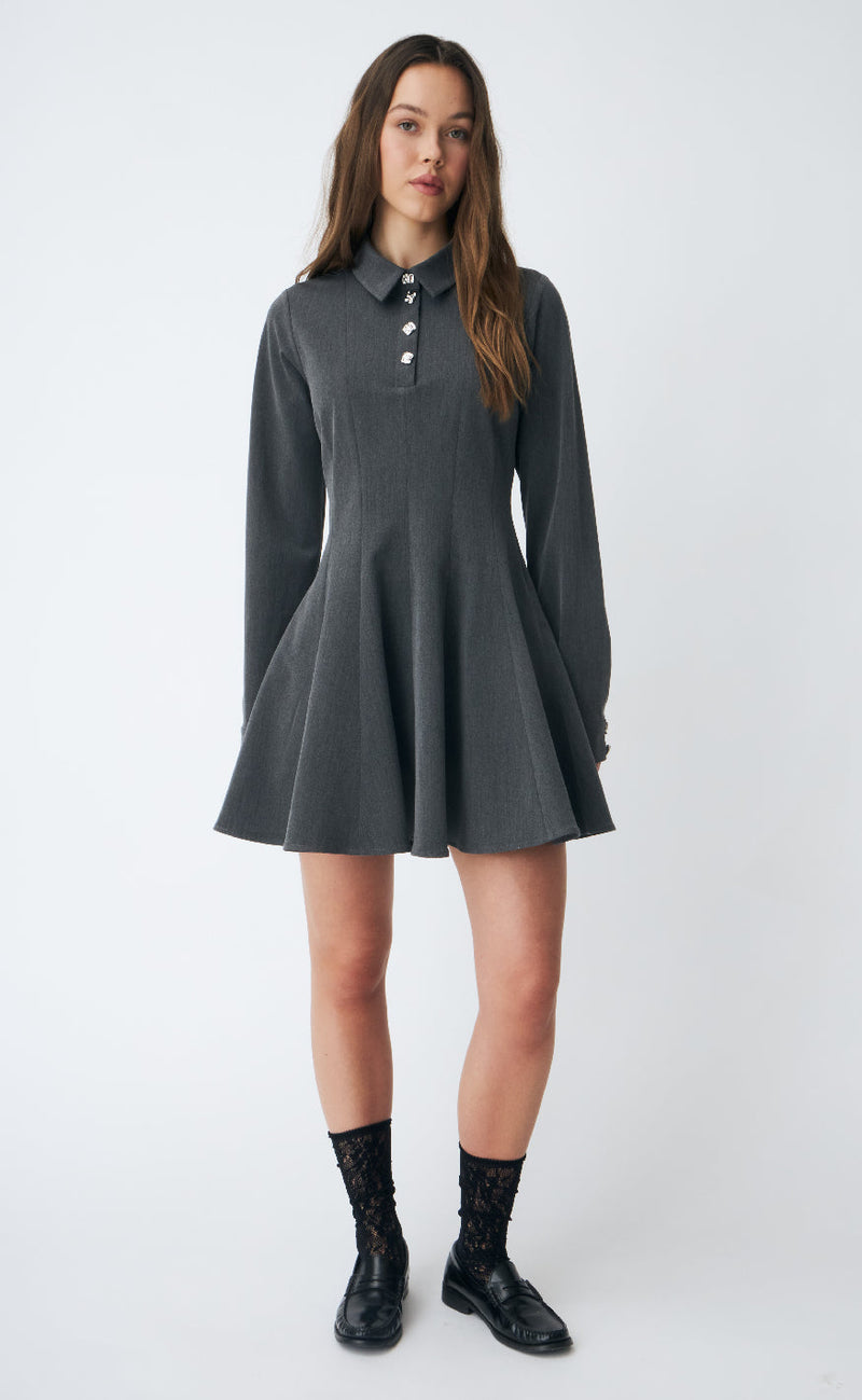 Cras Kjole - Polo - Grey Melange