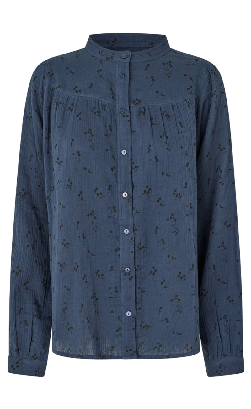 Lollys Laundry Skjorte - Nicky - Dark Blue
