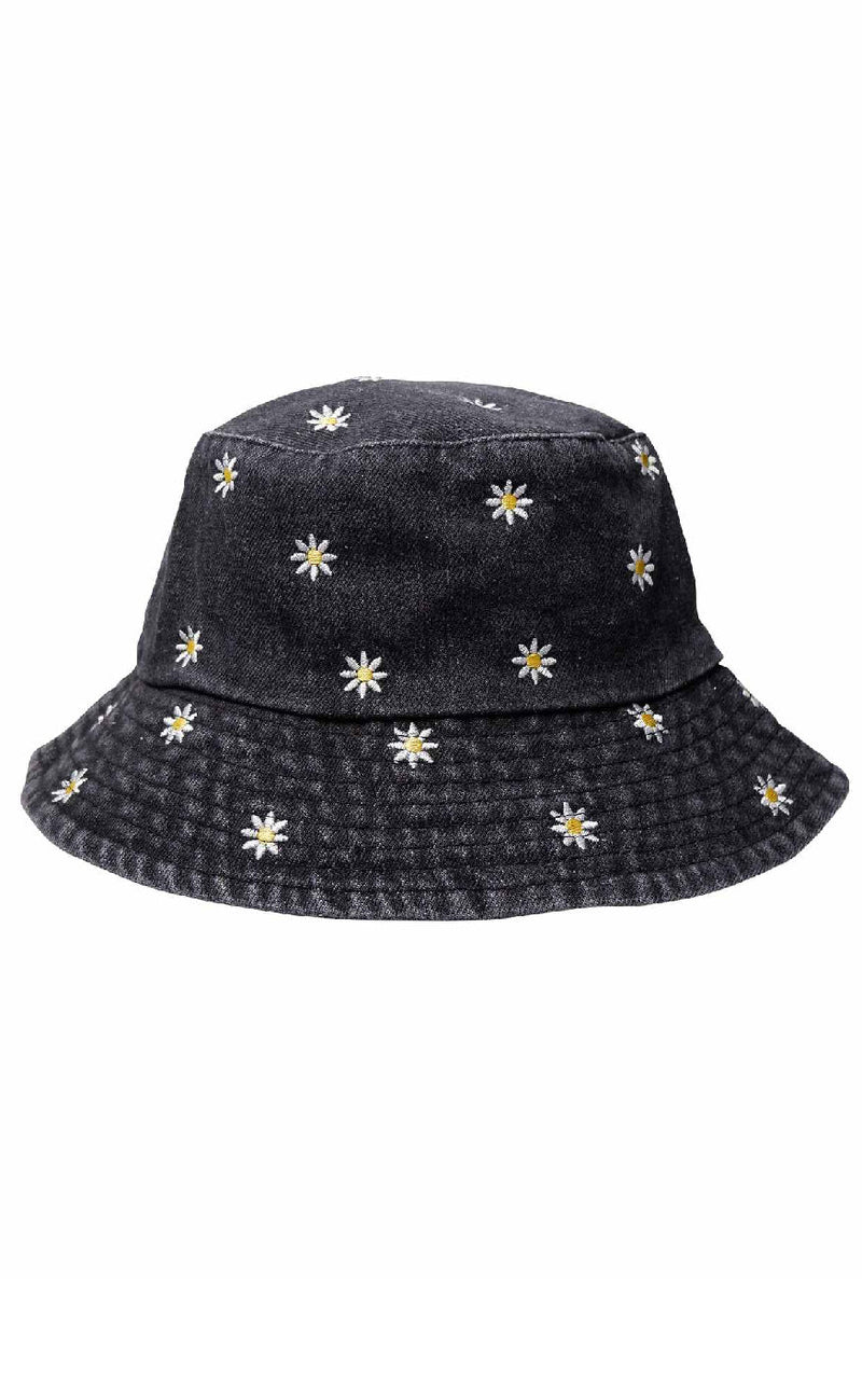 Black Colour BølleHatt - Daisy - Black