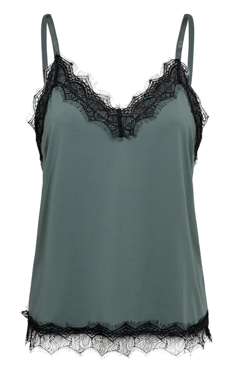 Freequent Topp - Bicco - Dark Forest w. Black
