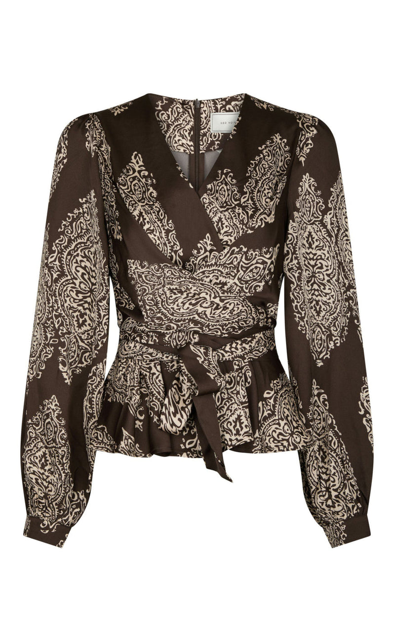 Neo Noir Bluse - Rista - Dark Brown