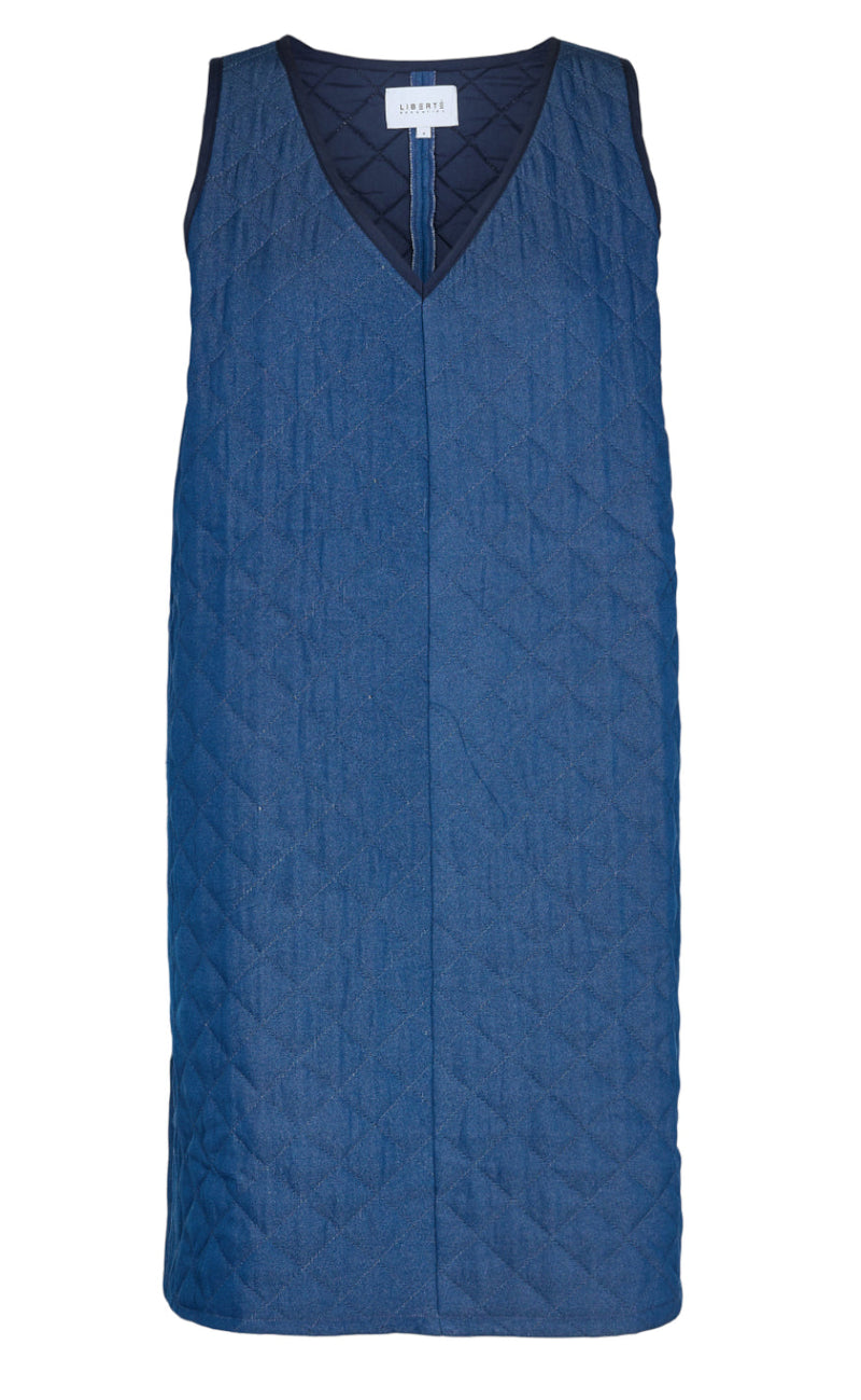 Liberte Kjole - Dibby Quilt - Blue Denim