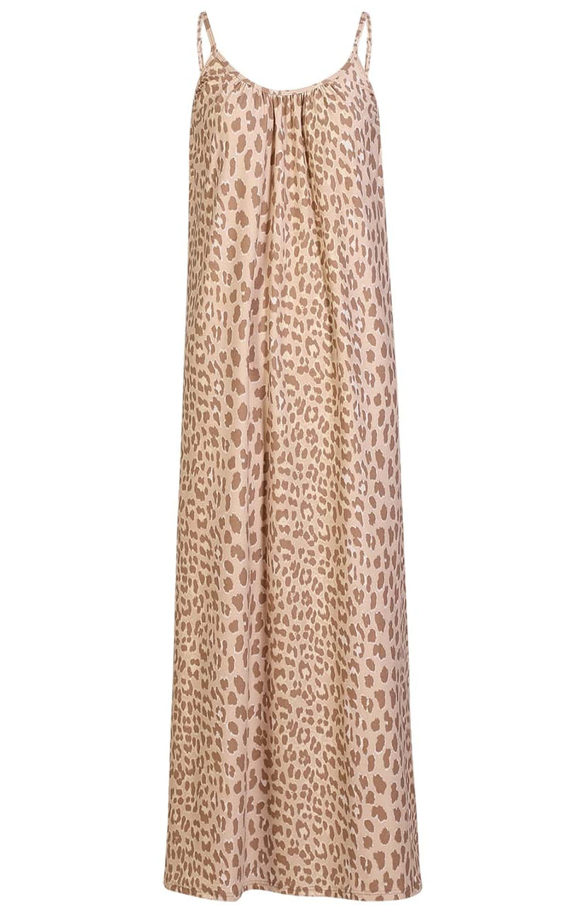 Liberte Kjole - Alma Long Strap - Desert Lux Leo