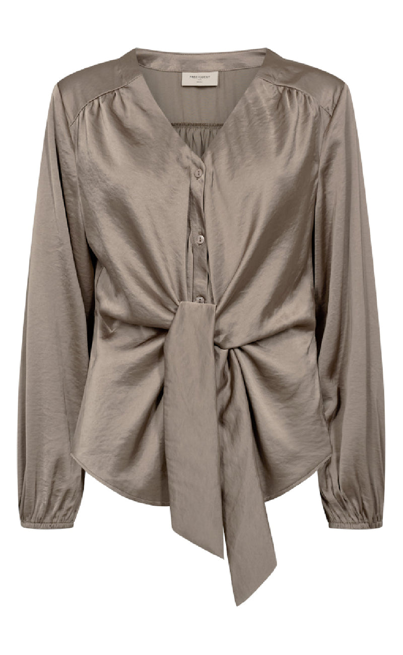 Freequent Bluse - Dove - Desert Taupe