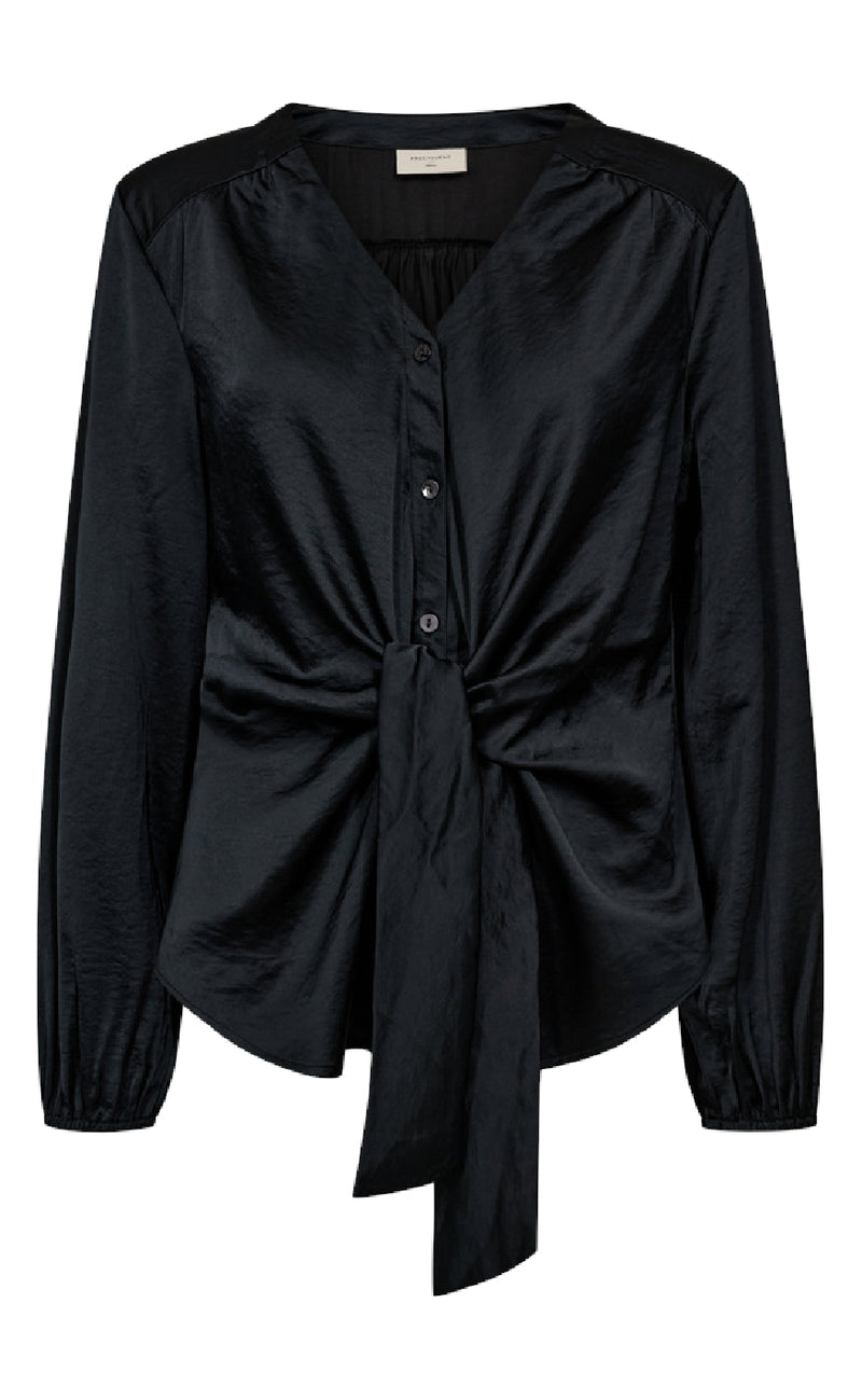 Freequent Bluse - Dove - Black