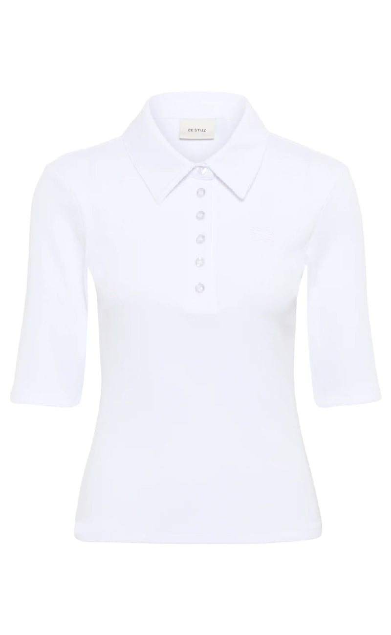 Gestuz Bluse - Drew Polo - Bright White