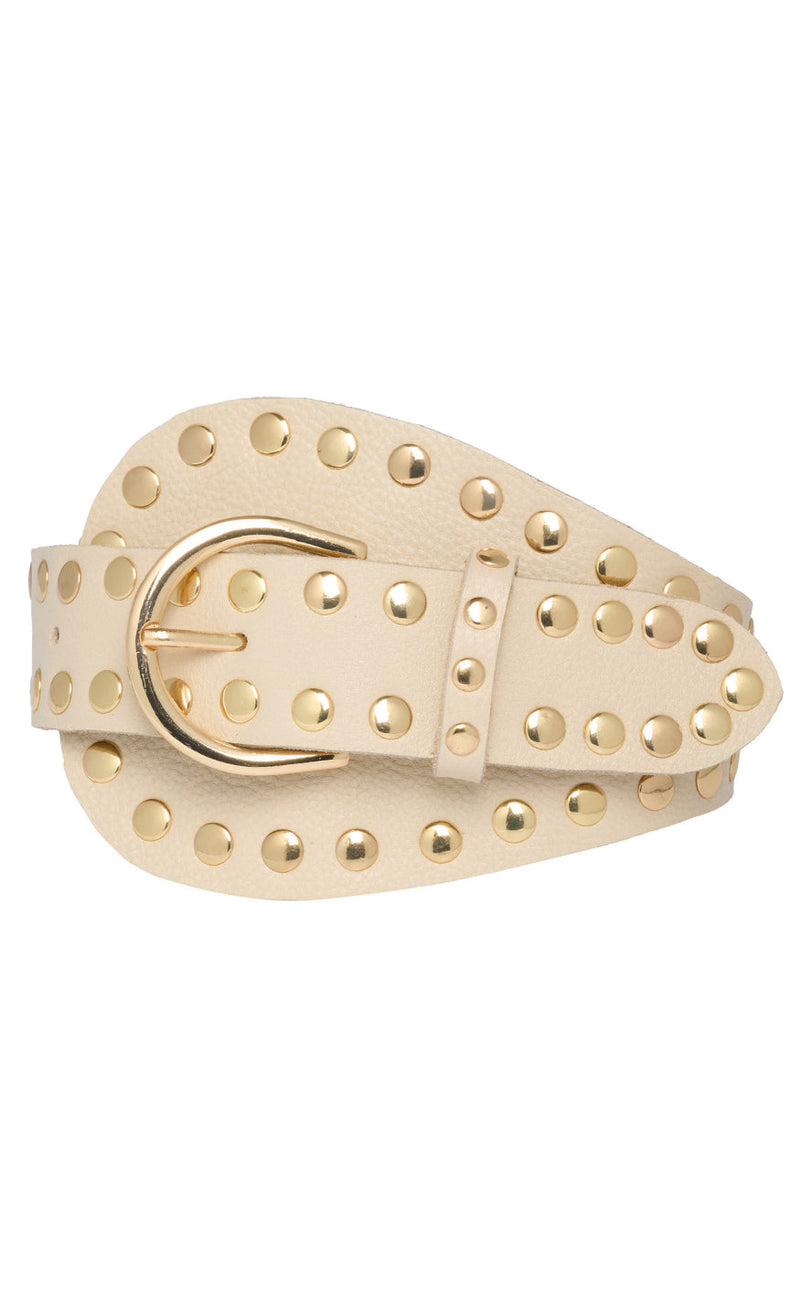 Tim & Simonsen Belte - Dunja Stud - Off White/Gold