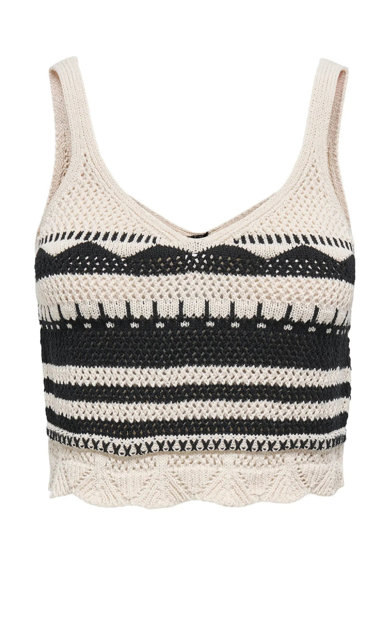 ONLY Topp - Merida Life - Ecru Black