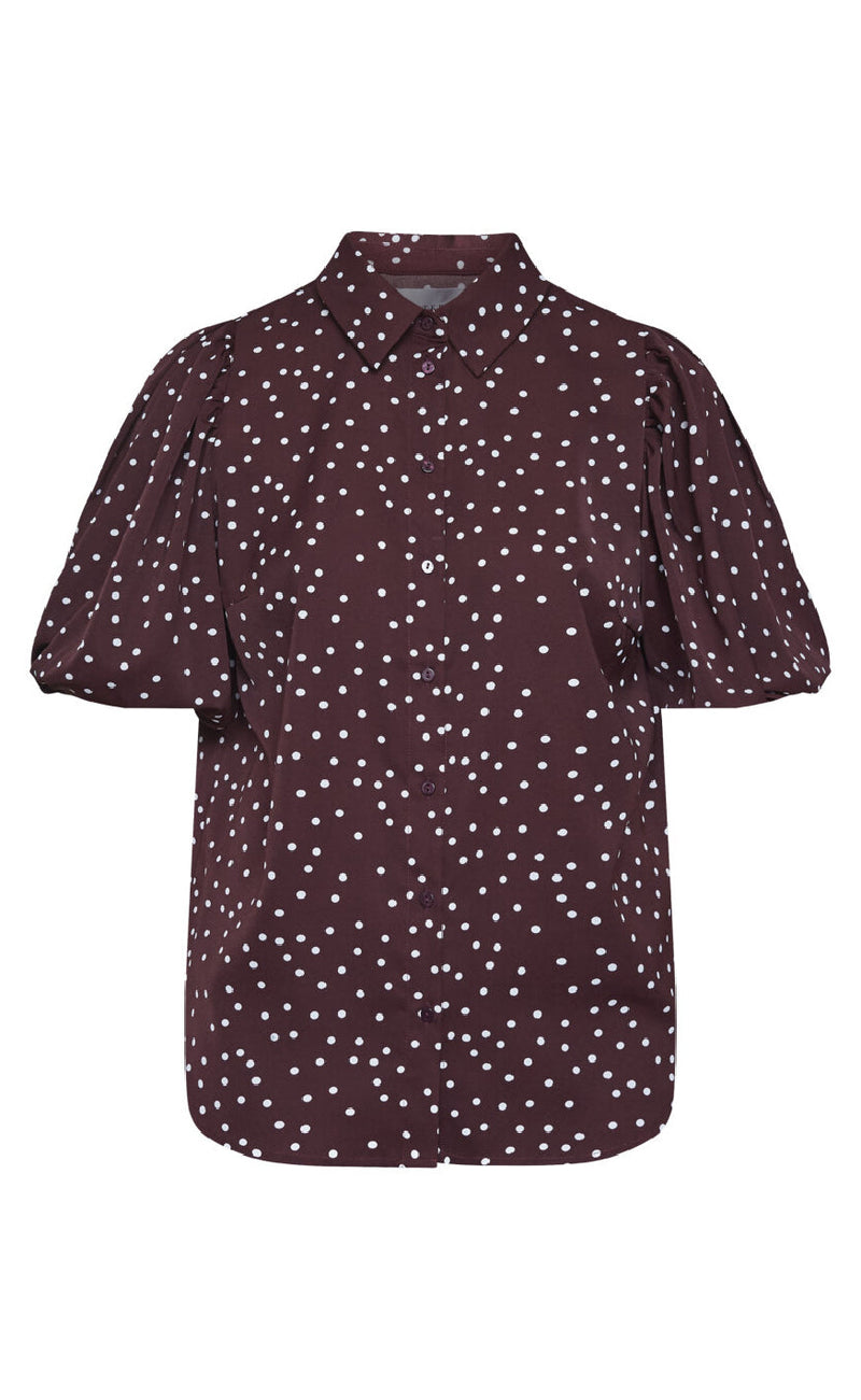 Sisters Point Bluse - Ella-SH60 - Bordeaux/Dot