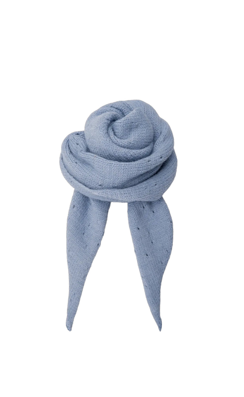 Black Colour Skjerf - Elmira - Lt. Blue
