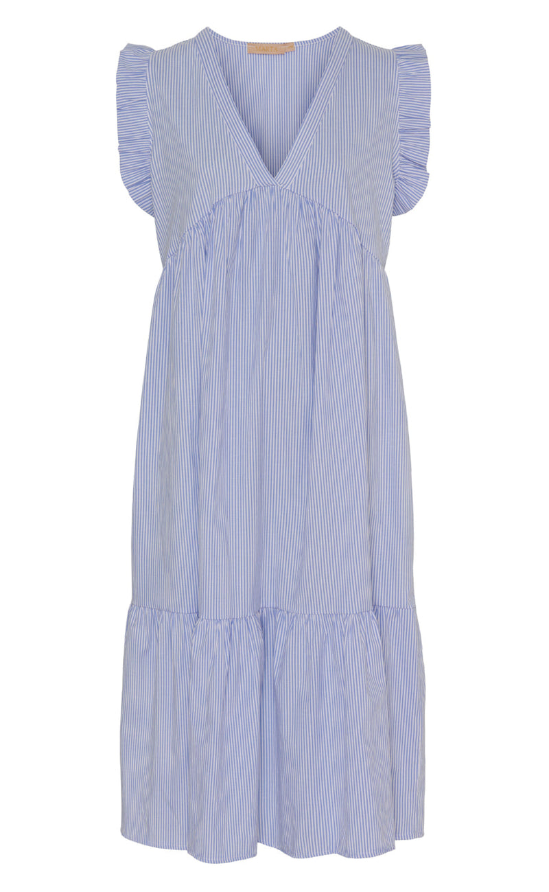 Marta Du Chateau Kjole - 5795 Elma - Sky Blue Stripe