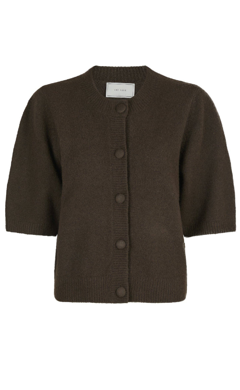 Neo Noir Cardigan - Elmira - Chocolate Brown