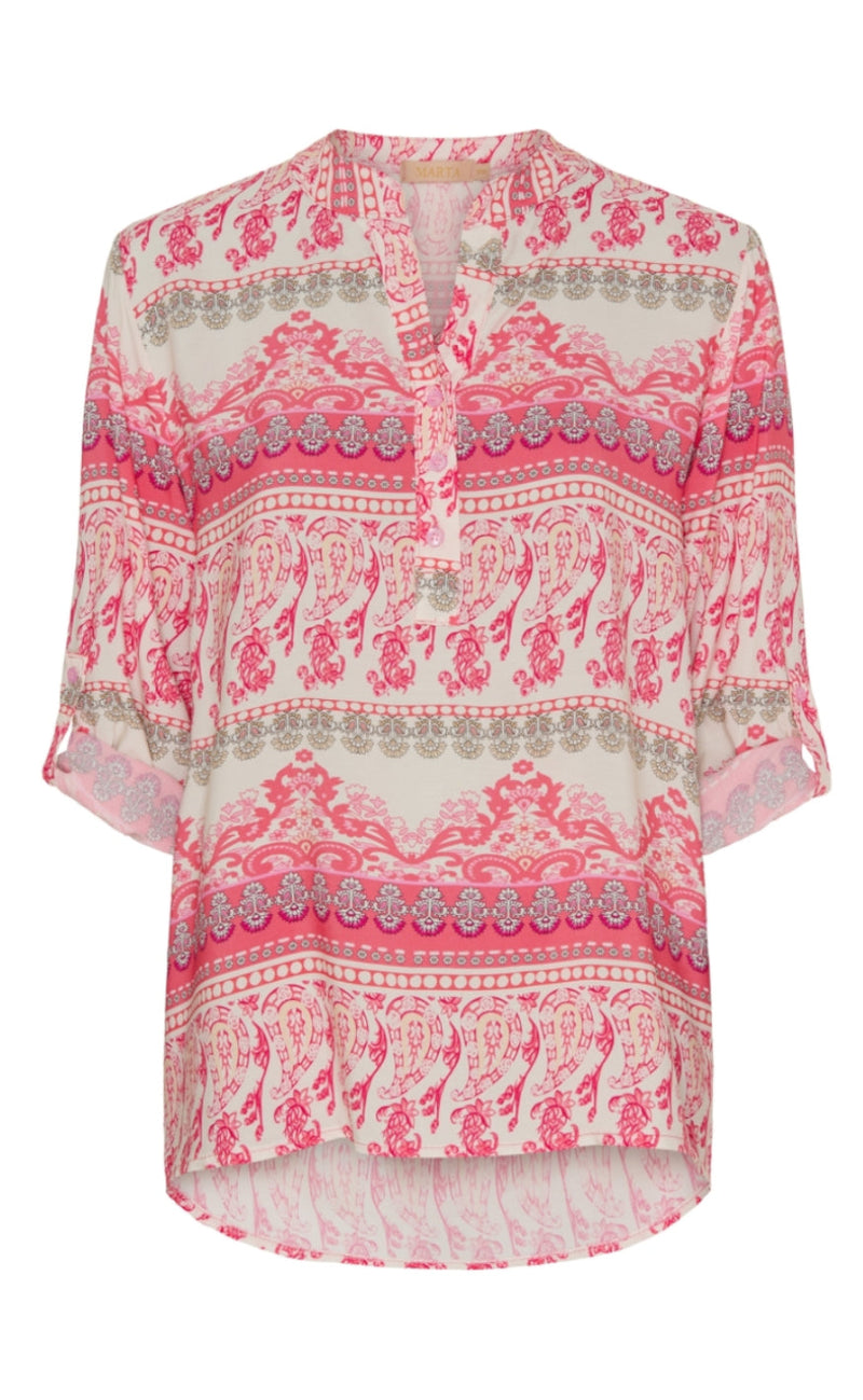Marta Du Chateau Bluse - 1614 Franziska - Pink Originale