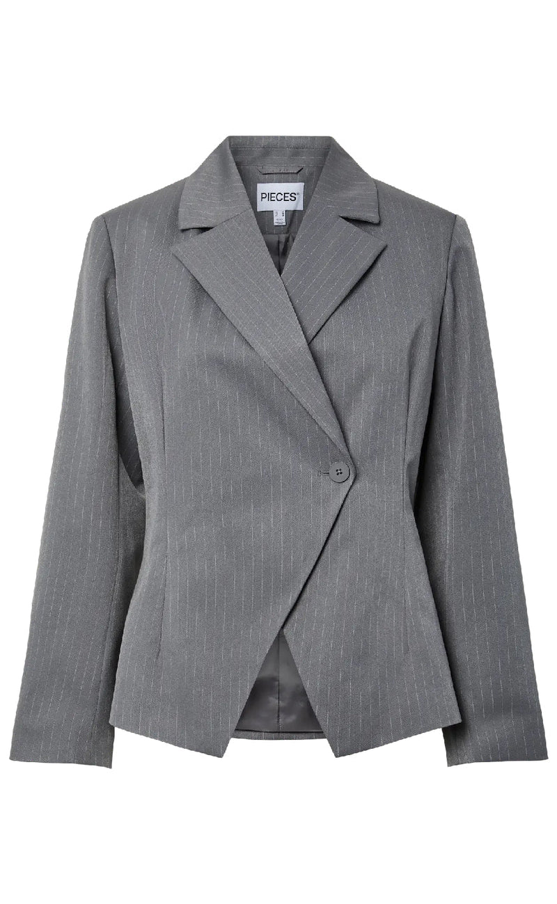 Pieces Blazer - Falka - Grey Pinstripe