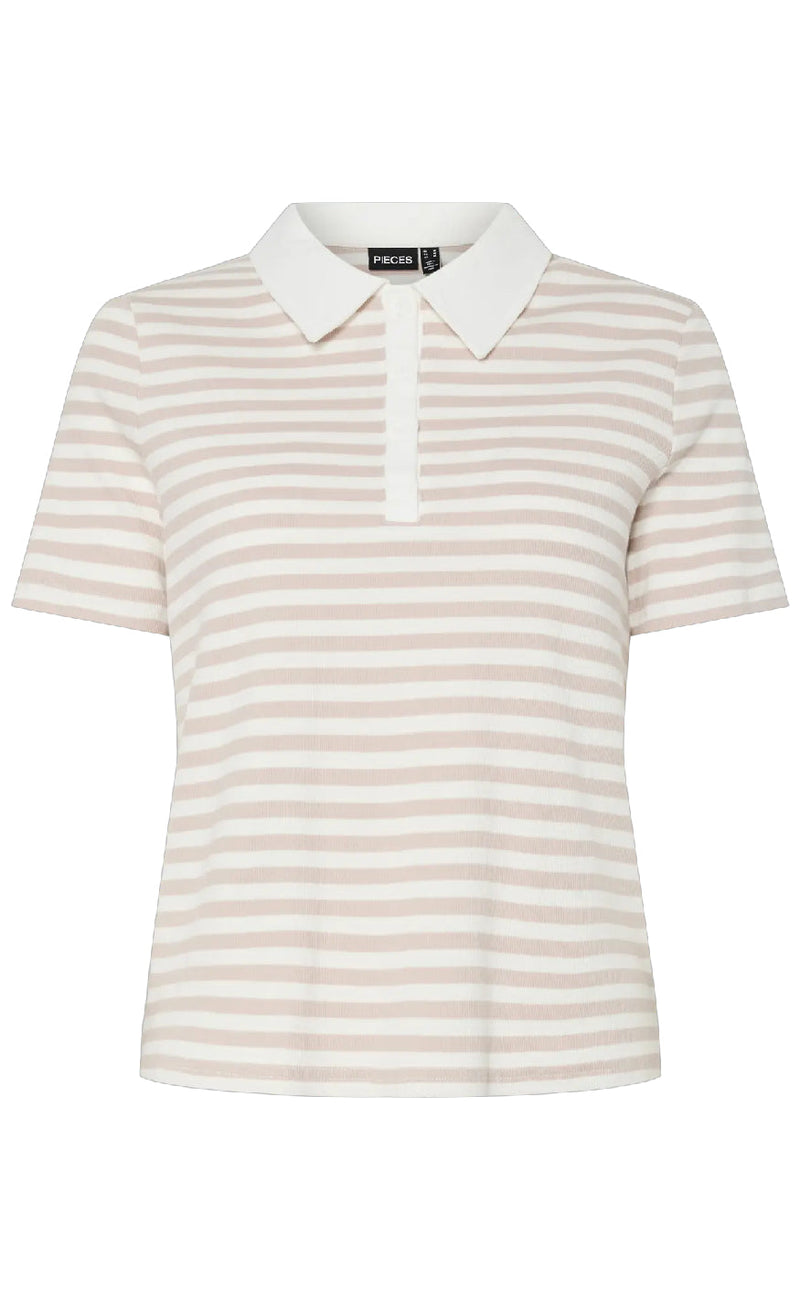 Pieces Topp - Donna - Silver Gray/Cloud Dancer