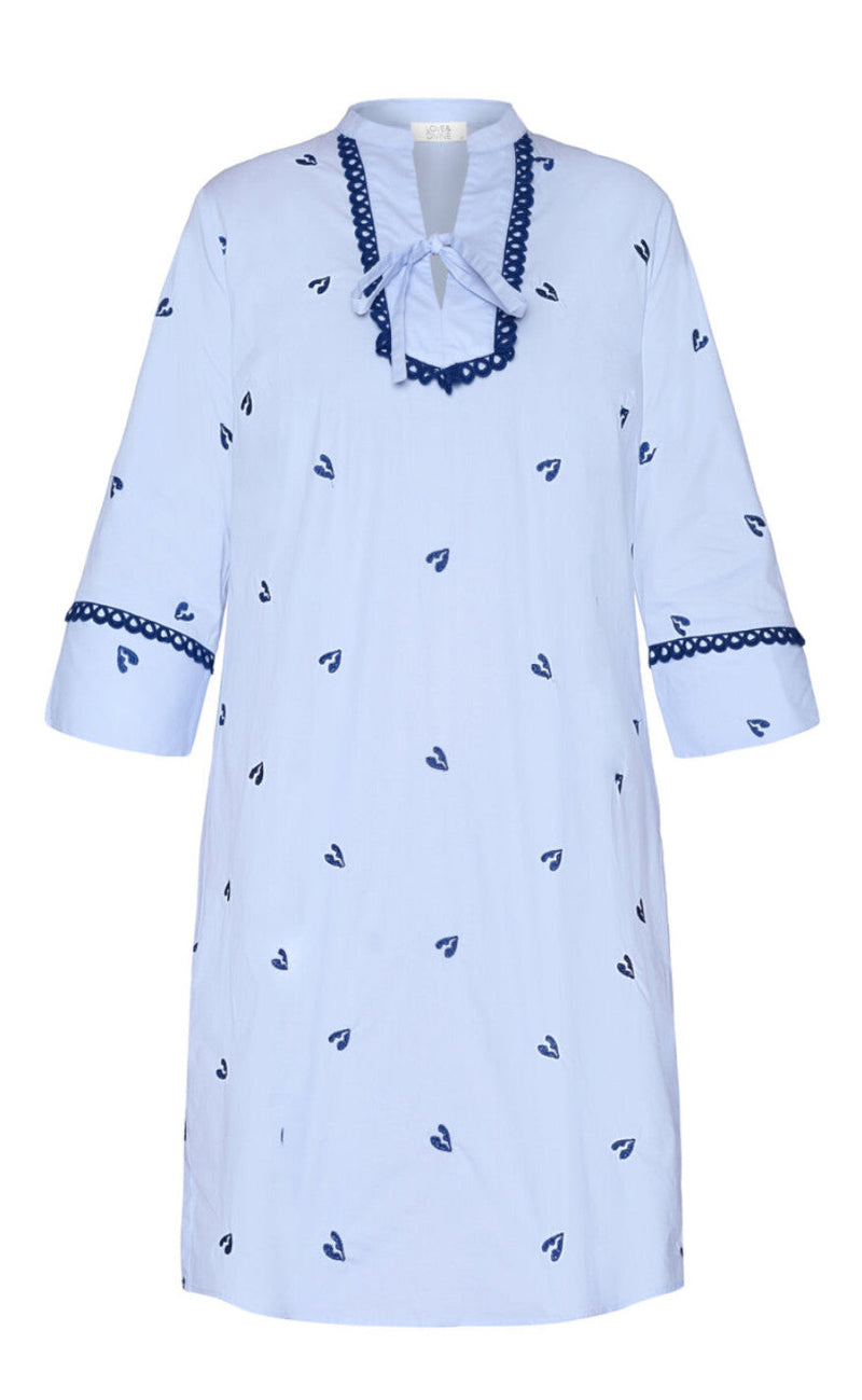 Love & Divine Kjole - Love1011-1 - Light Blue/Navy
