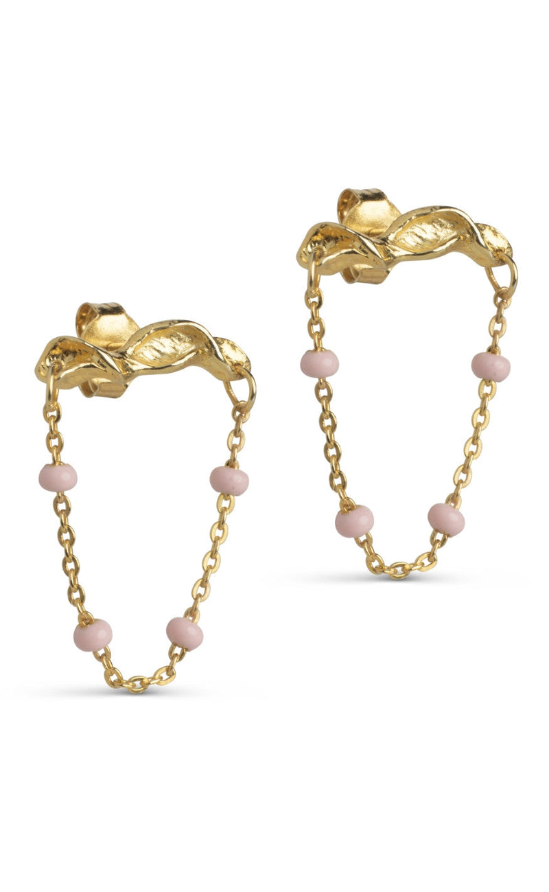 ENAMEL Copenhagen Øreringer - Studs Lola Refined - Light Pink