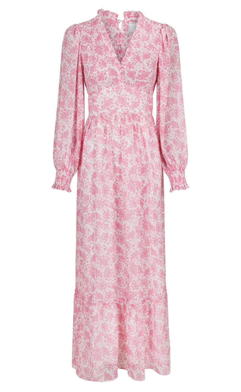 Neo Noir Kjole - Nisja Livly Flower - Light Pink