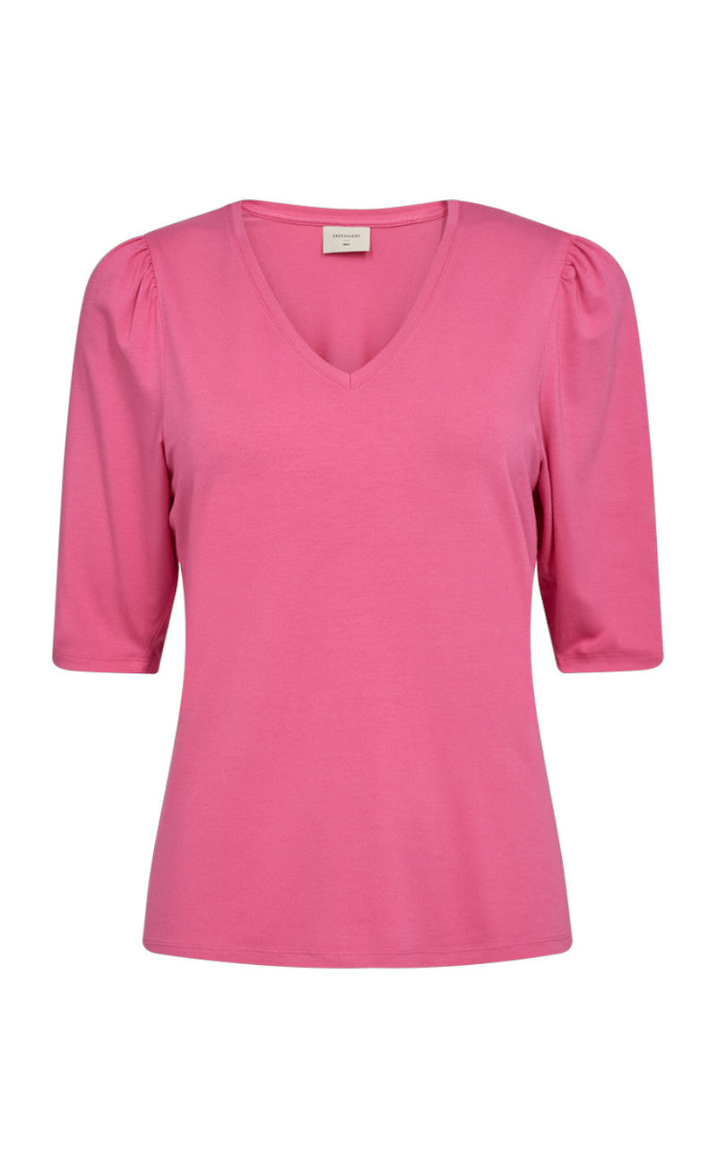 Freequent T-Shirt - Milla - Carmine Rose