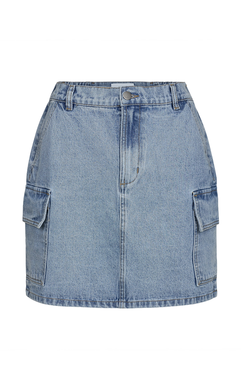 Moves Skjørt - Largus - Light Blue Denim