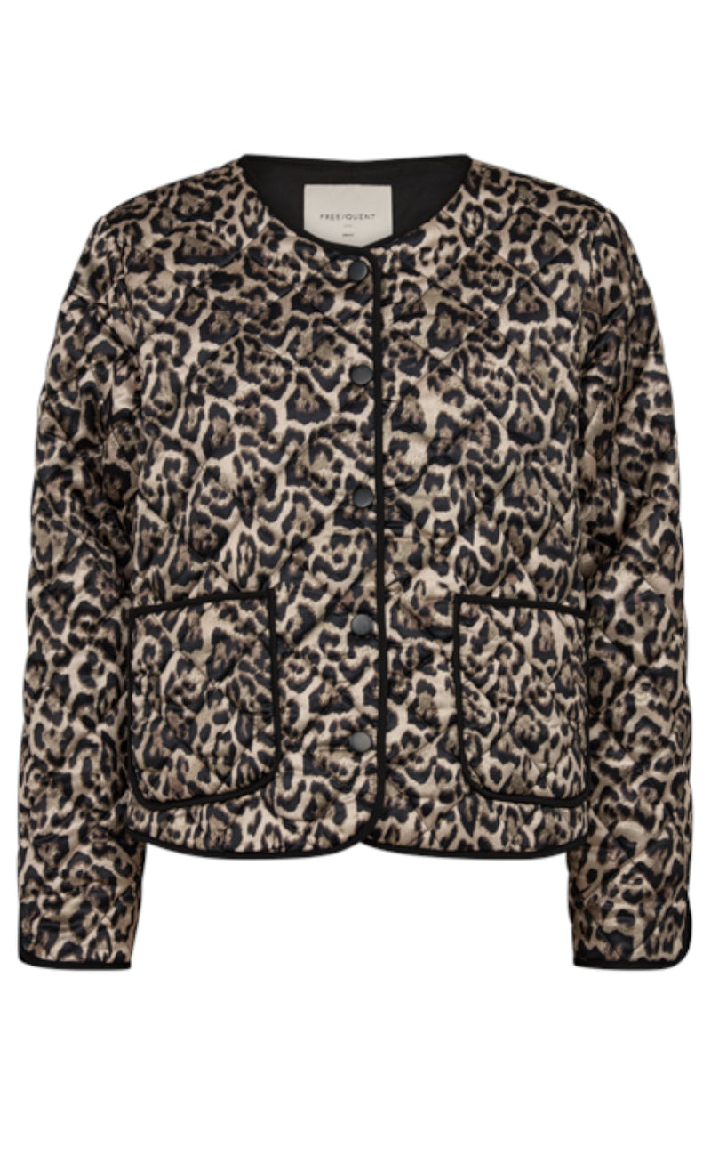 Freequent Jakke - Fia - Oxford Tan w. Black