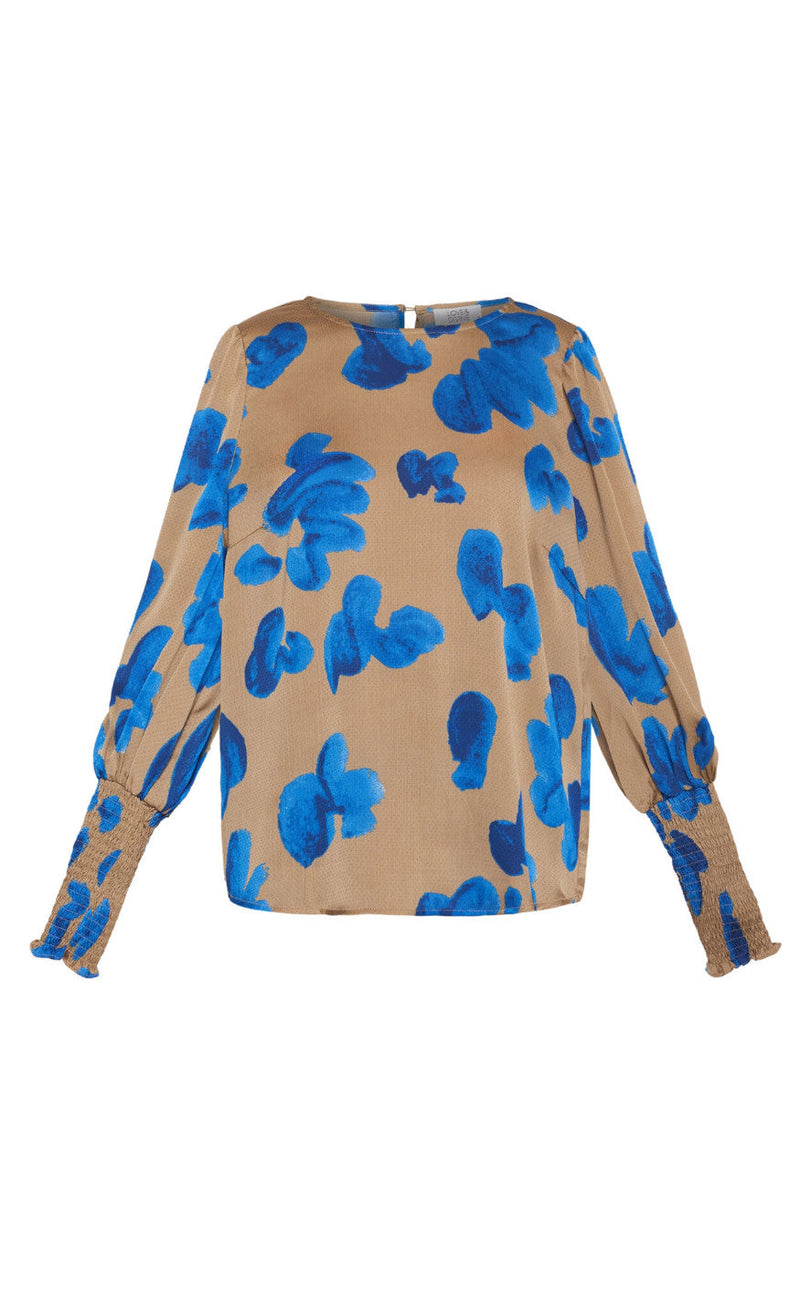 Love & Divine Bluse - Love738-13 - Sand/Blue