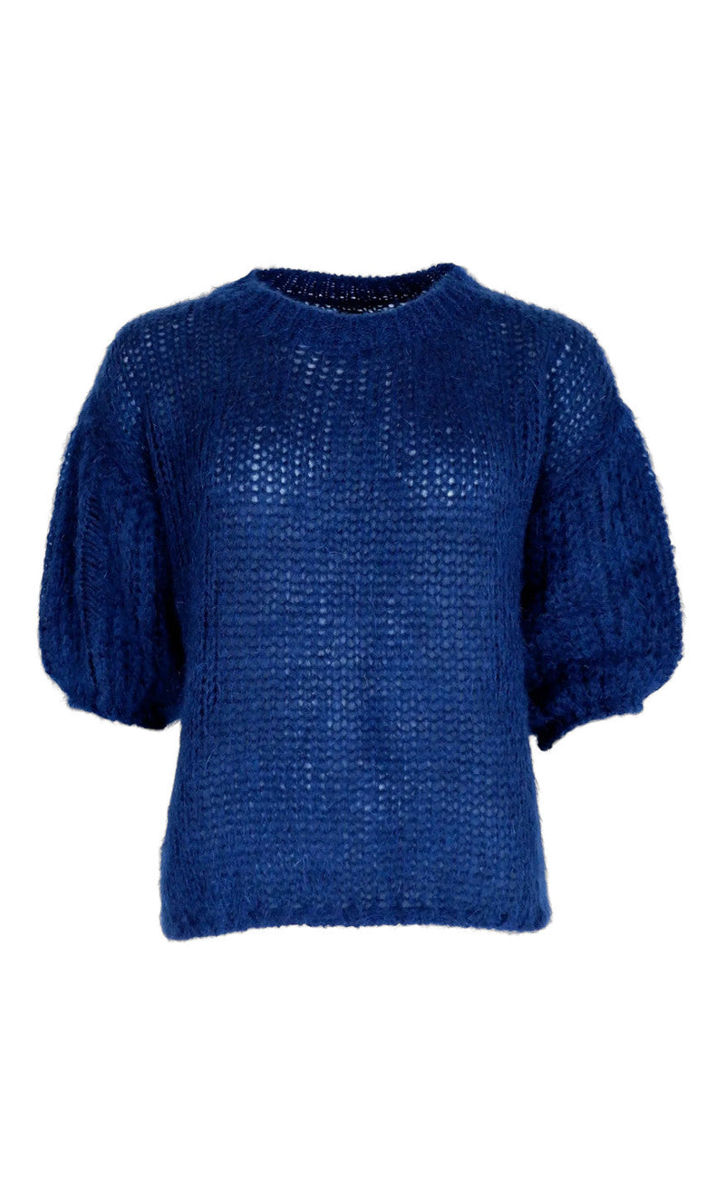 Black Colour Jumper - Casey Puff - Dark Blue