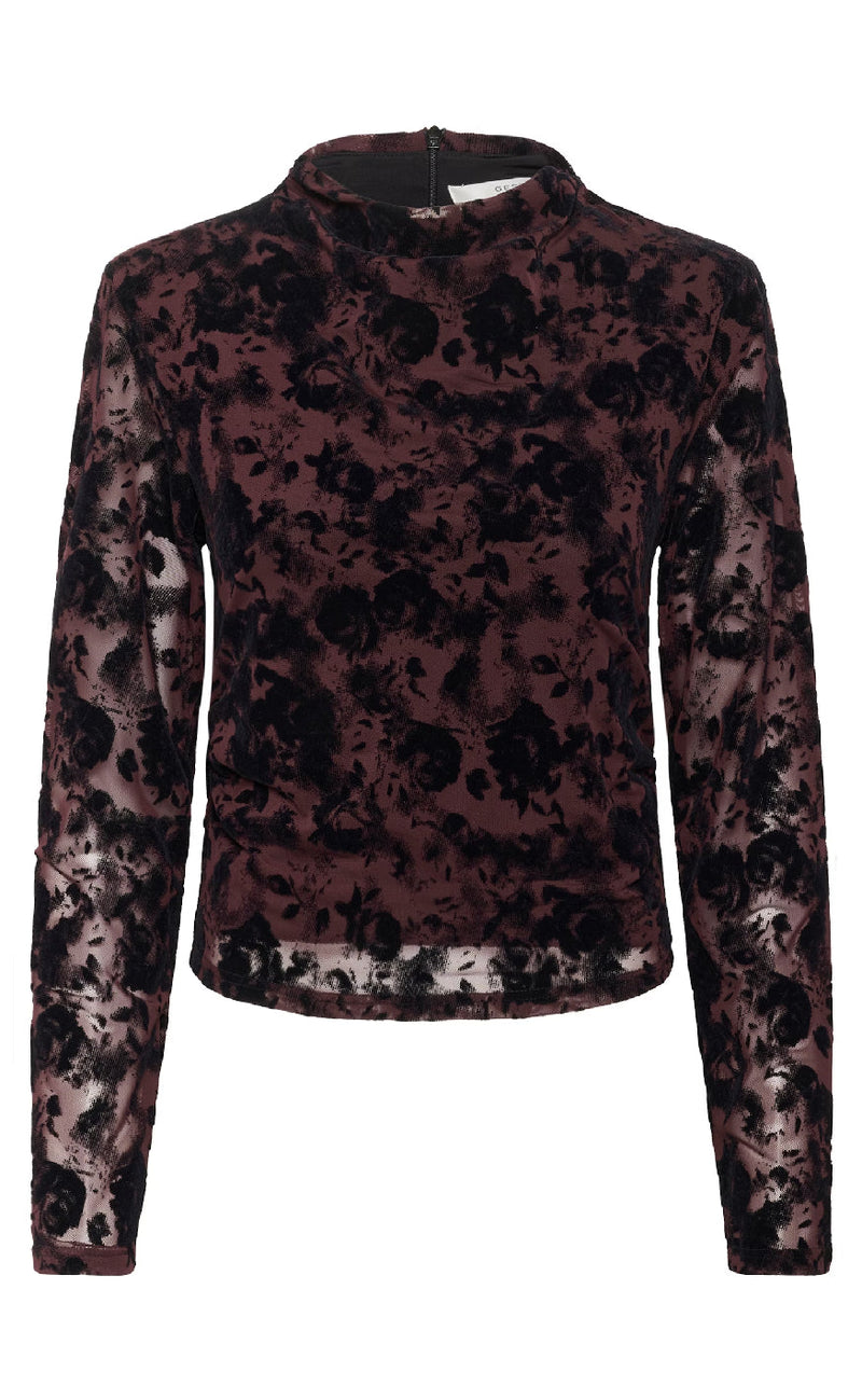 Gestuz Bluse - Flora - Aronia / Black