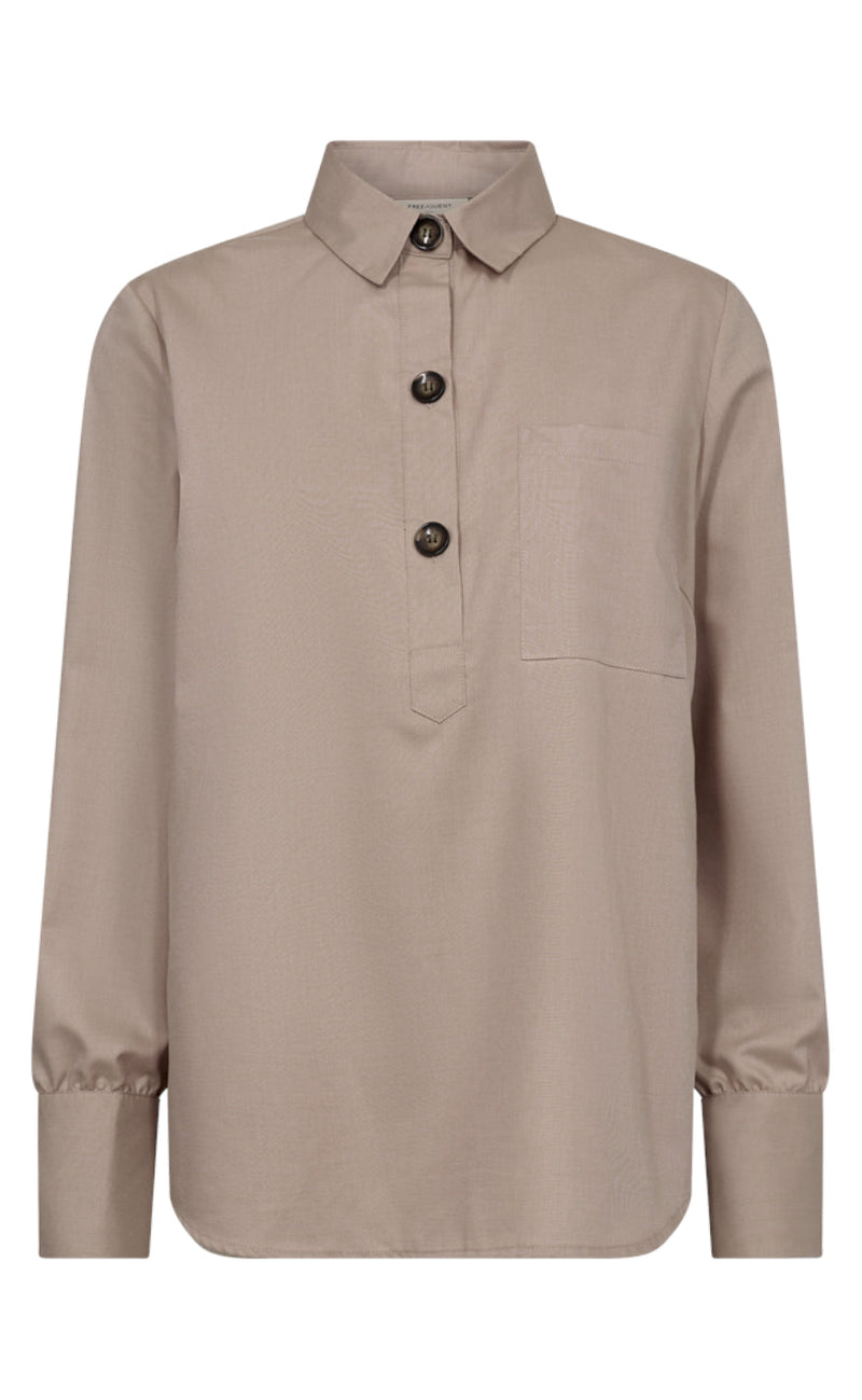 Freequent Skjorte - Flynn - Simply Taupe