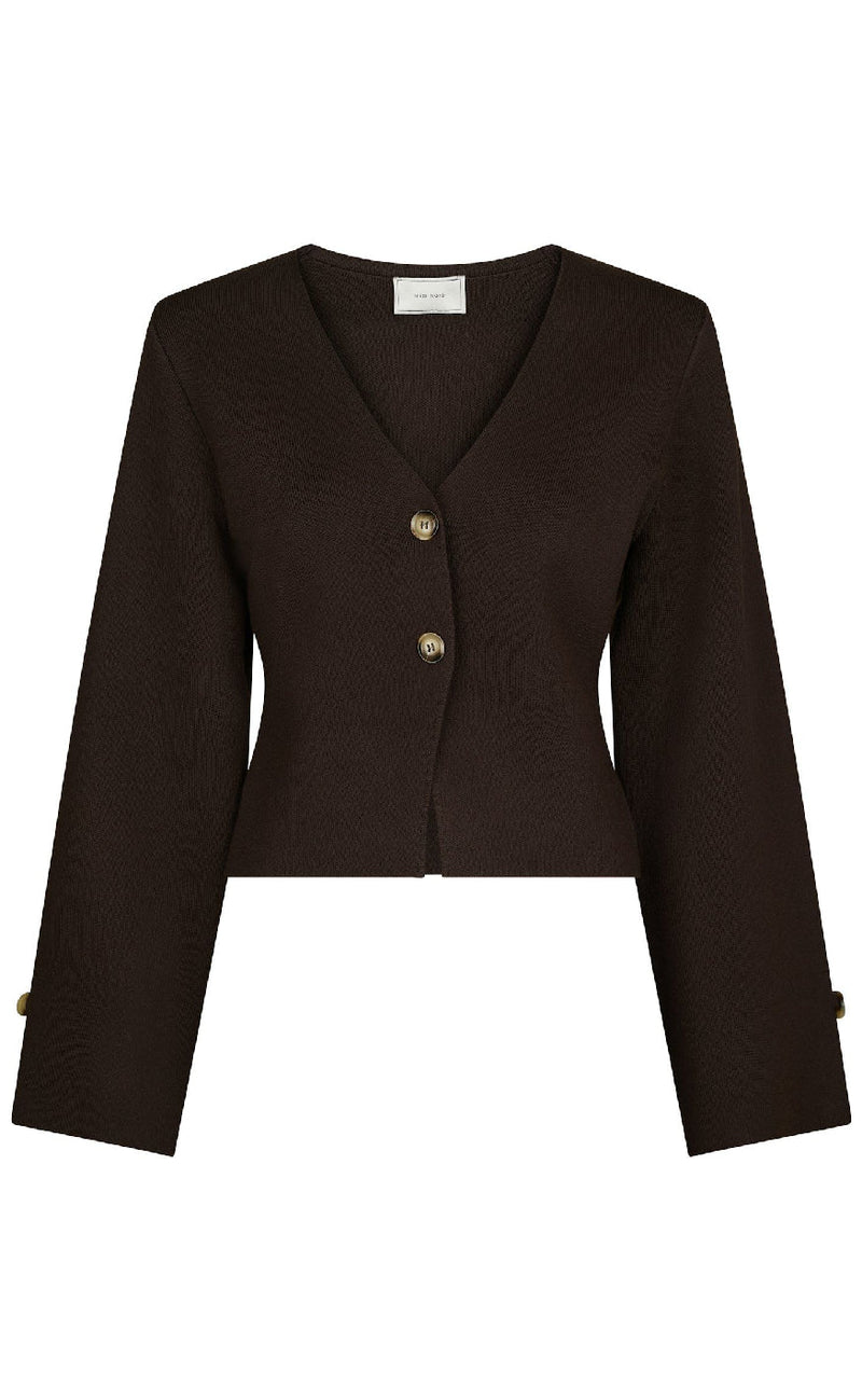 Neo Noir Bluse - Fulvia - Dark Brown