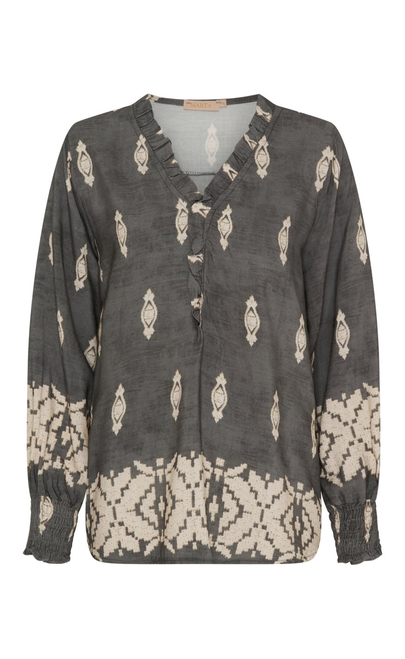 Marta Du Chateau Skjorte - Mayra 6426 - Grigio