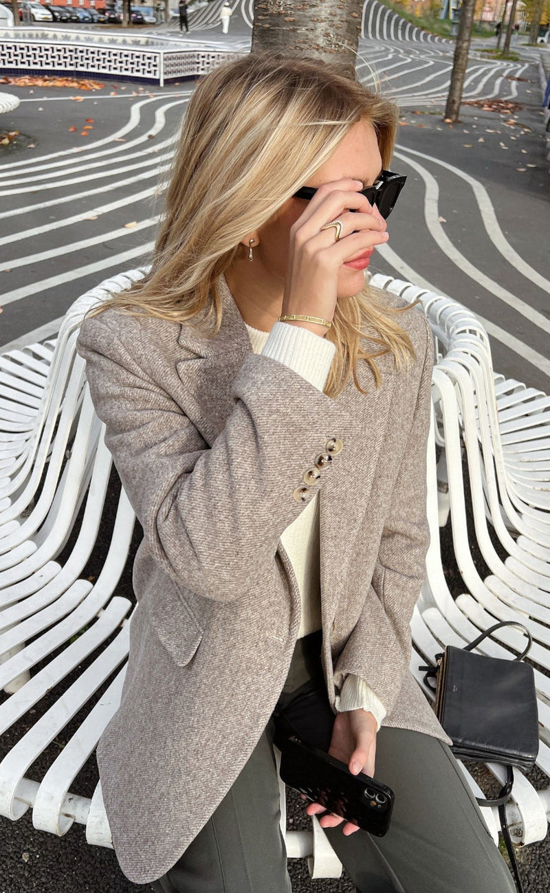 Neo Noir Blazer - Gaby - Sand Melange