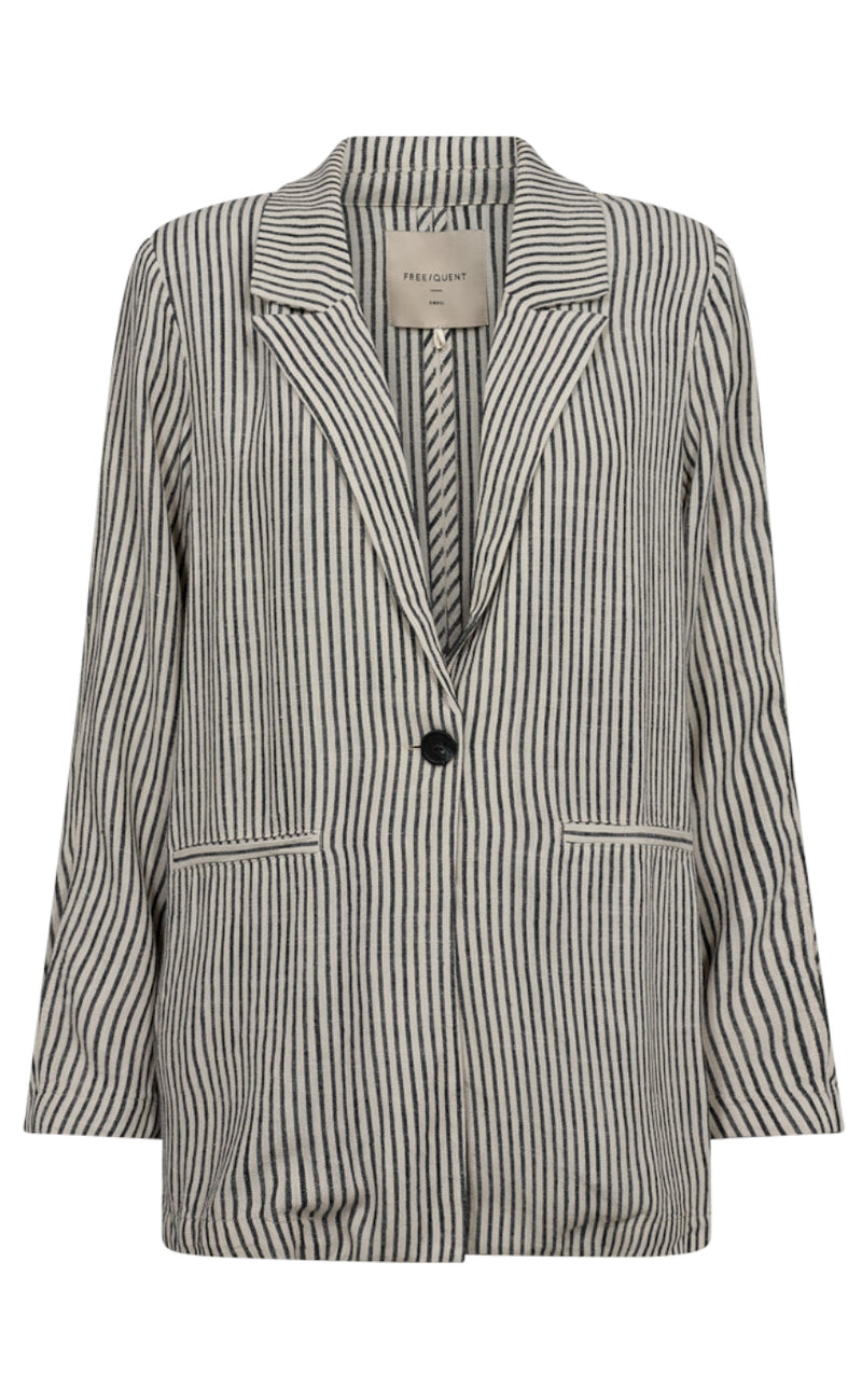 Freequent Blazer - Gigi - Tofu w. Chambray Blue