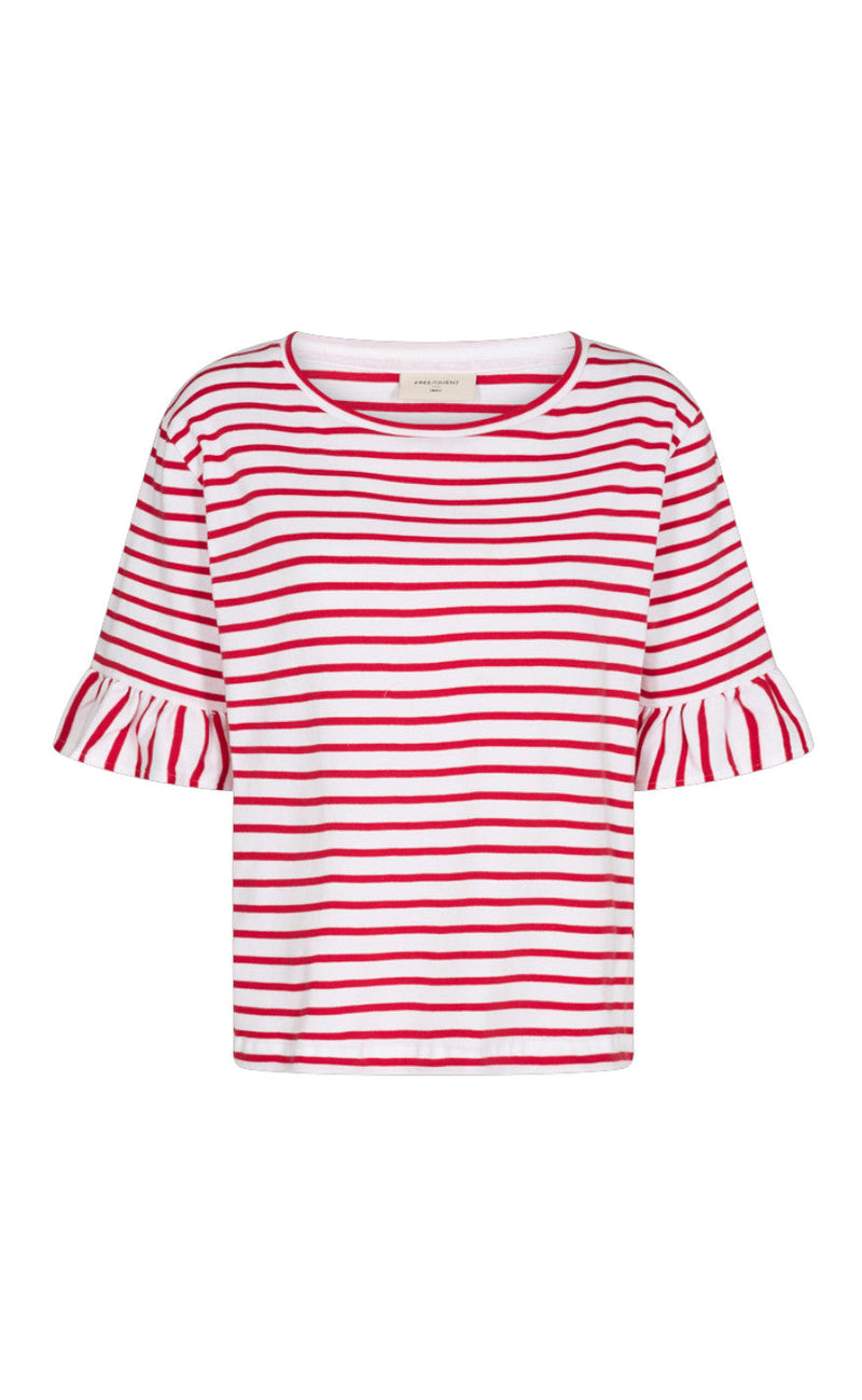 Freequent T-shirt - Marline - Brilliant White W. Lollipop
