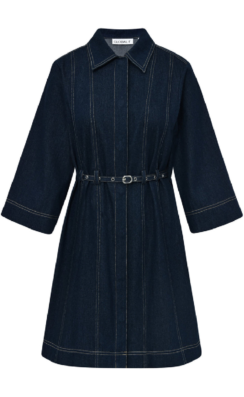 Global Funk Kjole - Jemina-G - Dark Unwashed Denim