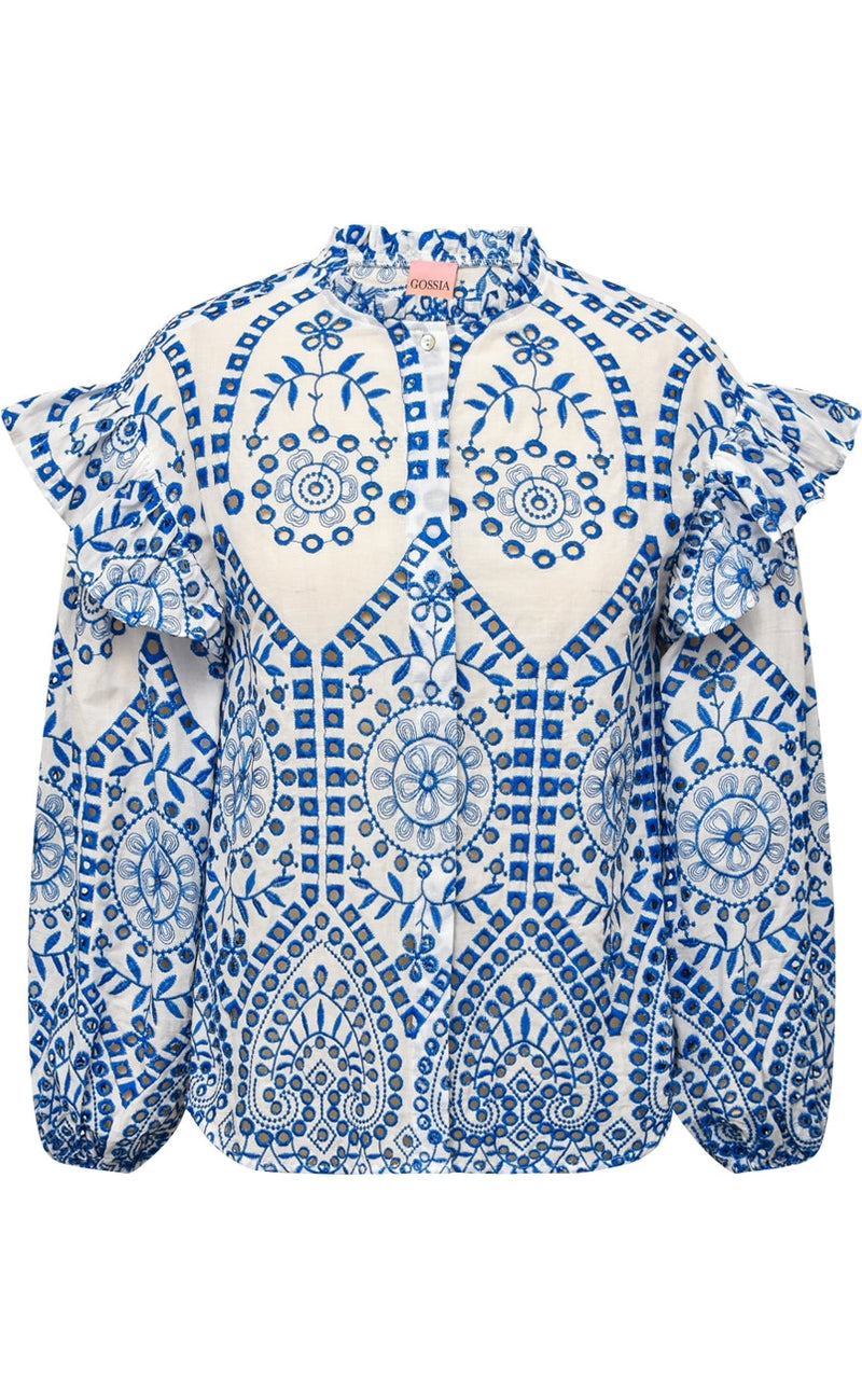 Gossia skjorte - Mira - Blue/White