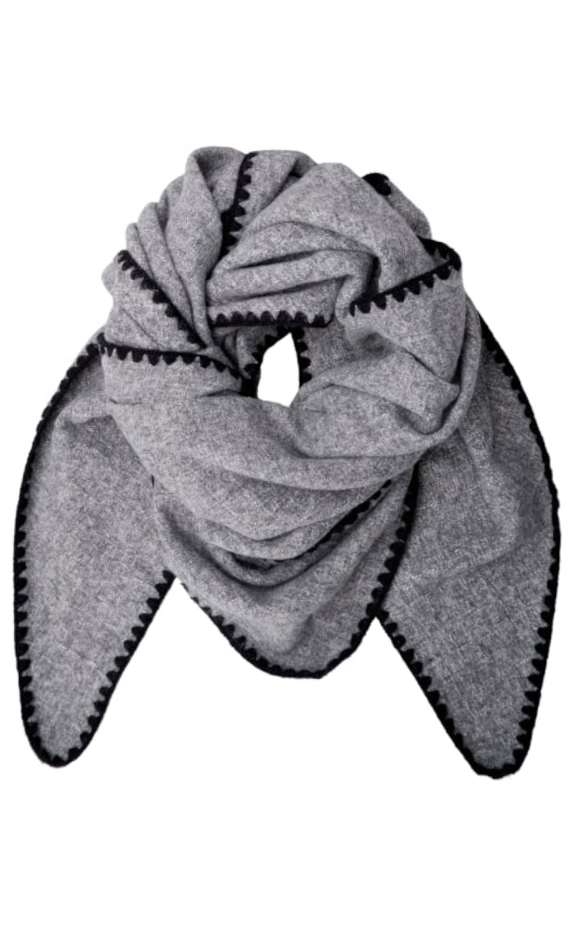 Black Colour HalsSkjerf - Ida - Lt. Grey