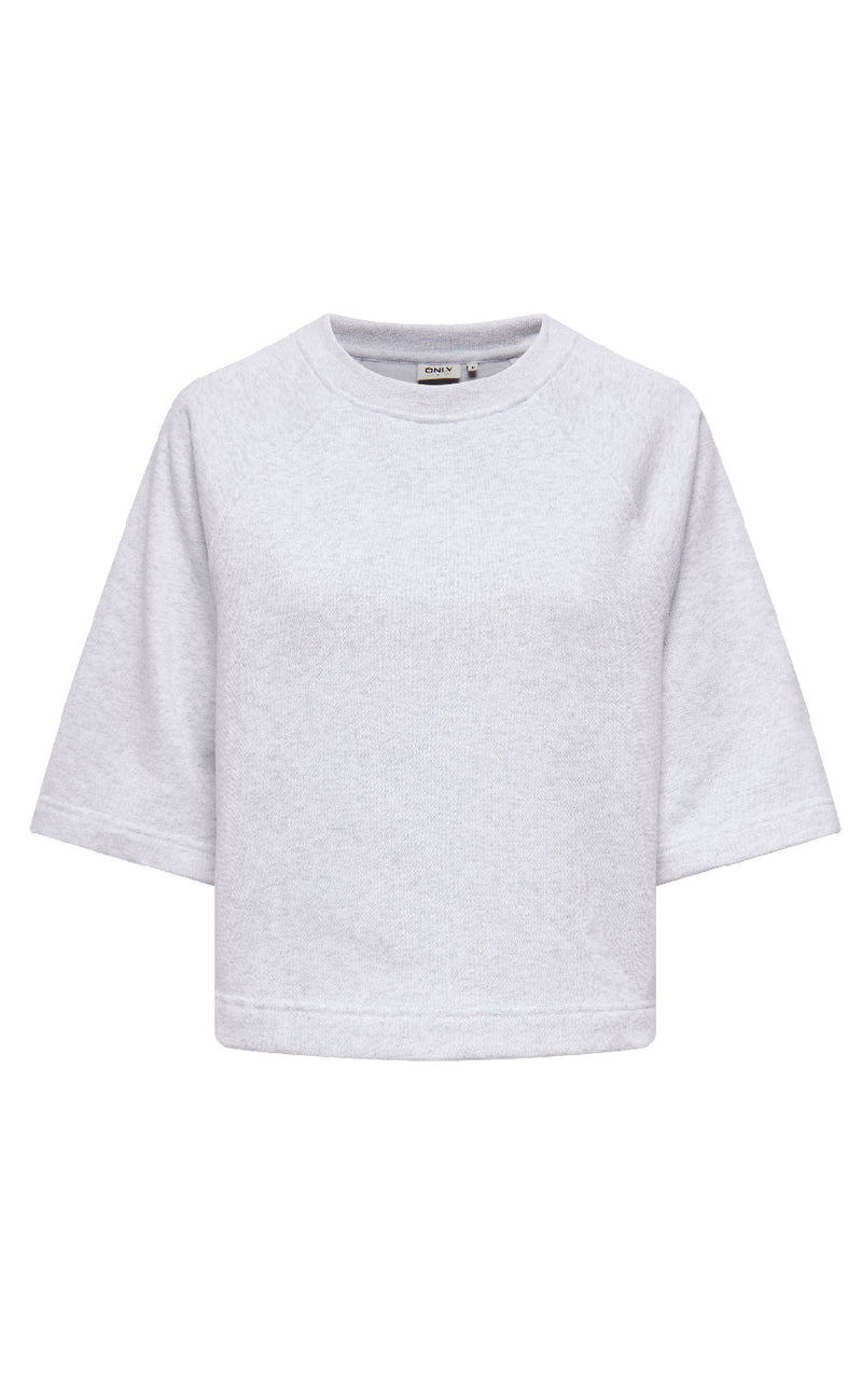 ONLY Bluse - Dasie Raglan - Light Gray Melange